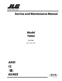 JLG Boom Lifts MANUALS OWNERS SERVICE PARTS Lists Schematic IPLs Maintenance