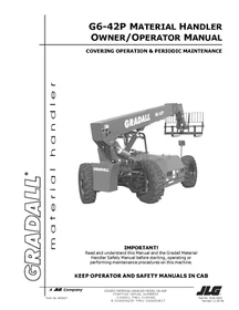 JLG Gradall Lull Telehandlers MANUALS OWNERS PARTS List Service Shop Schematic