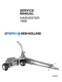 Sperry New Holland 1600 Harvester Service Manual Repair Shop Book