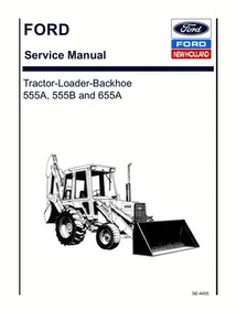 Ford 555A, 555B, 655A Tractor Loader Backhoe Service Manual Repair Shop Book