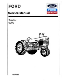 Ford 6000 Tractor Service Manual Repair Shop Book