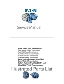 Eaton Transmission-Clutch-Brake-Axle-Drive-Service Manual-Parts List-All Models