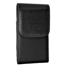Black Vertical Leather Case Belt Clip Side Pouch Holster 4.65 x 2.44 x 0.49 inch