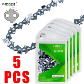 5-PCS 20 inch Chainsaw Chain Blade 3/8" .050" Gauge 72DL For Stihl Husqvarna