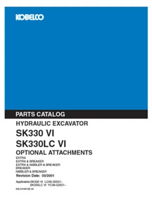 Kobelco SK330LC-6E, SK330NLC-6E Excavator Service, Parts & Operator's Manual