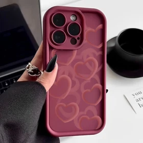 ShockProof Heart Love Phone Case For iPhone 16 15 14 Pro Max 13 12 11 Soft Cover