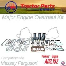 MAJOR ENGINE OVERHAUL KIT comp w Massey Ferguson&reg; - Perkins&reg; AD3.152 135 150 235