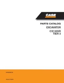 Case CX135SR Tier 3 Crawler Excavator Parts Catalog Manual Exploded Diagram Book