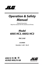 JLG Boom Lifts MANUALS OWNERS SERVICE PARTS Lists Schematics Maintenance Safety