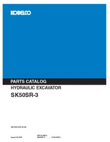 Kobelco SK50SR-3 Excavator Service Manual, Parts Catalog & Operator's Manual