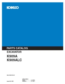 Kobelco K909A, K909A LC Excavator Service, Parts & Operator's Manual