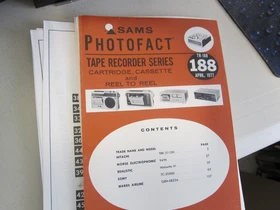 1pc of your choice Sam's Photofact tape recorder service manual loose pages