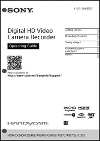 Sony Handycam HDR User Instruction Manual (HDR SERIES)