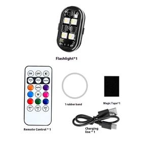 Wireless LED Strobe Lights with Remote Control, 8 Colors USB Rechargeable Waterp