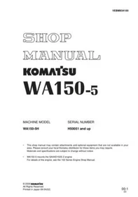 Komatsu WA150-5 GALEO Wheel Loader Service Manual