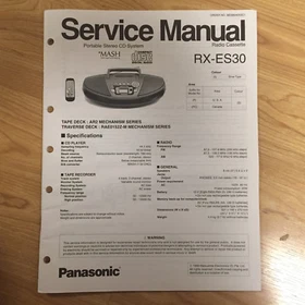 Original Panasonic Service Manual for RX Model Radio Cassette Players~Select One