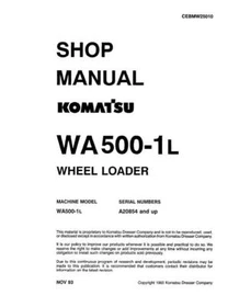 Komatsu WA500-1L Wheel Loader Service Manual