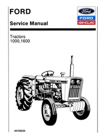 Ford 1000, 1600 Tractor Service Manual Repair Shop Book