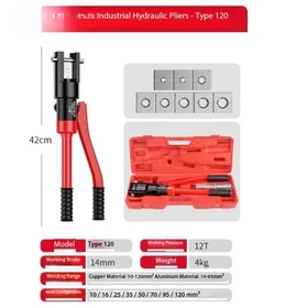 Hydraulic Crimping Pliers for Terminal Connectors 120/240 Manual Crimping Hydraulic Crimping Pliers for Terminal Connectors 120/240 Manual Crimping