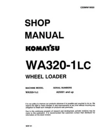 Komatsu WA320-1LC Wheel Loader Service Manual
