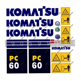 Fits Komatsu PC60-6 PC60-7 PC70-8 PC90 Excavator Decal Kit Replacement Stickers