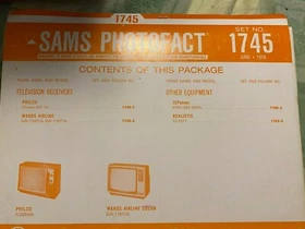 Sams Photofact Television & Radio Service Manual (1700-1808) As Of 30 Mar 2025