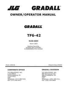 JLG Gradall Lull Telehandlers MANUALS OWNERS PARTS List Service Shop Schematic