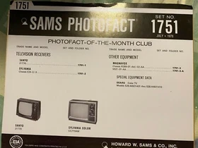 Sams Photofact Television & Radio Service Manual (1700-1808) As Of 30 Mar 2025