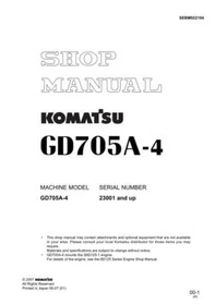 Komatsu GD705A-4 Motor Grader Service Manual