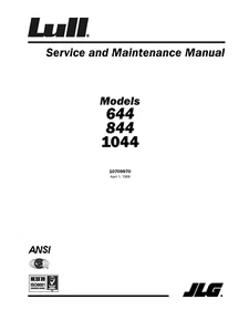JLG Gradall Lull Telehandlers MANUALS OWNERS PARTS List Service Shop Schematic