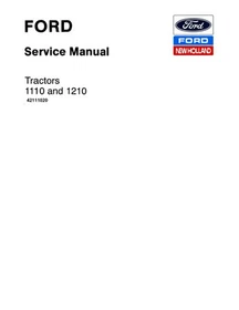 Ford 1110, 1210 Tractor Service Manual Repair Shop Book