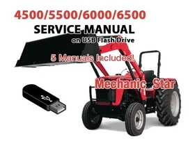 Mahindra 4500, 5500, 6000, 6500 Tractor Service Manual (USB) 5 Manuals Latest