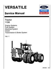 New Holland Versatile 1156 Tractor Service Manual Repair Shop Book