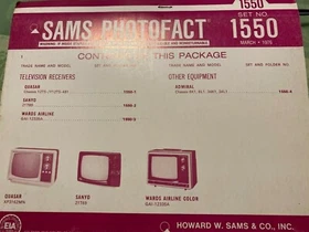 Sams Photofact Television & Radio Service Manuals (1500-1599) UPDATED  17 March