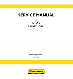 New Holland D150B Crawler Dozer Service Manual Repair Shop Book
