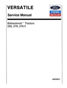 New Holland 256,276,276 II Bidirectional Tractor Service Manual Repair Shop Book