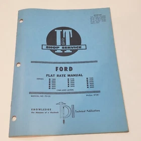 I&T Flat Rate Shop Service Shop Manuals All Brands-Use Dropdown