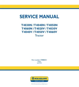 New Holland T4030N,T4040N,T4050N,T4060N,T4020V,T4030V---- Tractor Service Manual