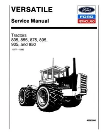 New Holland 835, 855, 875, 895, 935, 950 Versatile Tractor Service Manual Repair