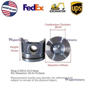 Overhaul Rebuild Kit+Rod For Kubota V3800 Engine M105S M5-091 M5-111 M96S M108S