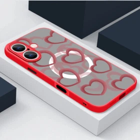 Heart For iPhone 16 15 14 13 12 11 Pro Max Mini 8 Plus Case Magsafe Matte Cover