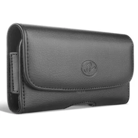Wider Horizontal Leather Pouch Fits with Hard Shell Case 4.84 x 2.63 x 0.68 inch