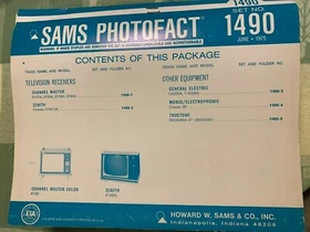 Sams Photofact Television & Radio Service Manuals (1400-1499) UPDATED 17 March
