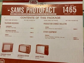 Sams Photofact Television & Radio Service Manuals (1400-1499) UPDATED 17 March