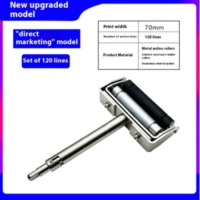 New Manual Spreading Wheel Ink Proofer Metal Anilox Rubber Roller Push