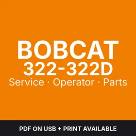 Bobcat 322-322D Compact Mini Excavator Operator Manual