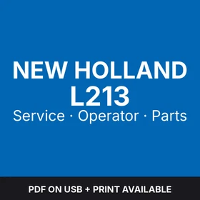 New Holland L213 Skid Steer Loader Operator Manual