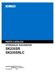 Kobelco SK235SR, SK235SRLC Excavator Service, Parts Catalog & Operator's Manual