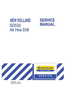 New Holland SD550 Air Hoe Drill Service Manual Repair Shop Book