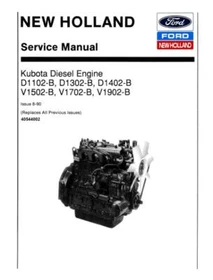 Kubota D1102-B, D1302-B, D1402-B, V1502-B, V1702-B,V1902-B Engine Service Manual